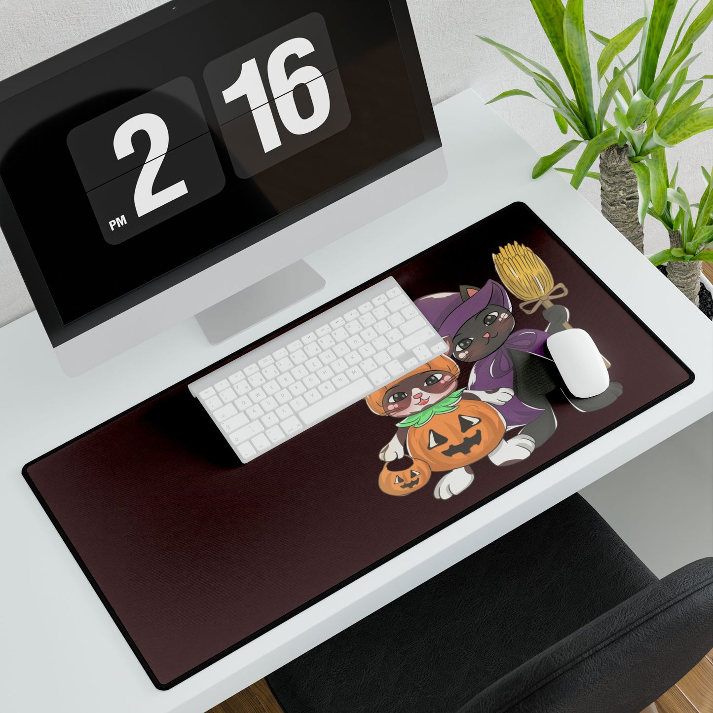 Halloween Cat Desk Mat