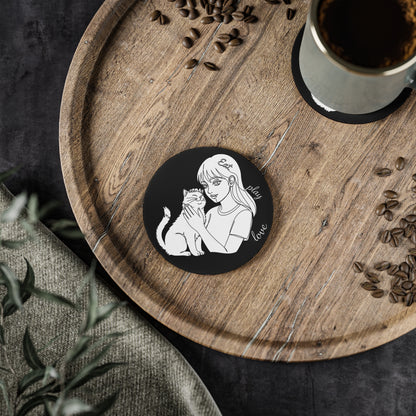 Cute Cat Coasters, Cat Lover Gifts, Home Decor, Drink Coasters, Pet Themed Decor, Animal Lover Gifts, Fun Coaster Set