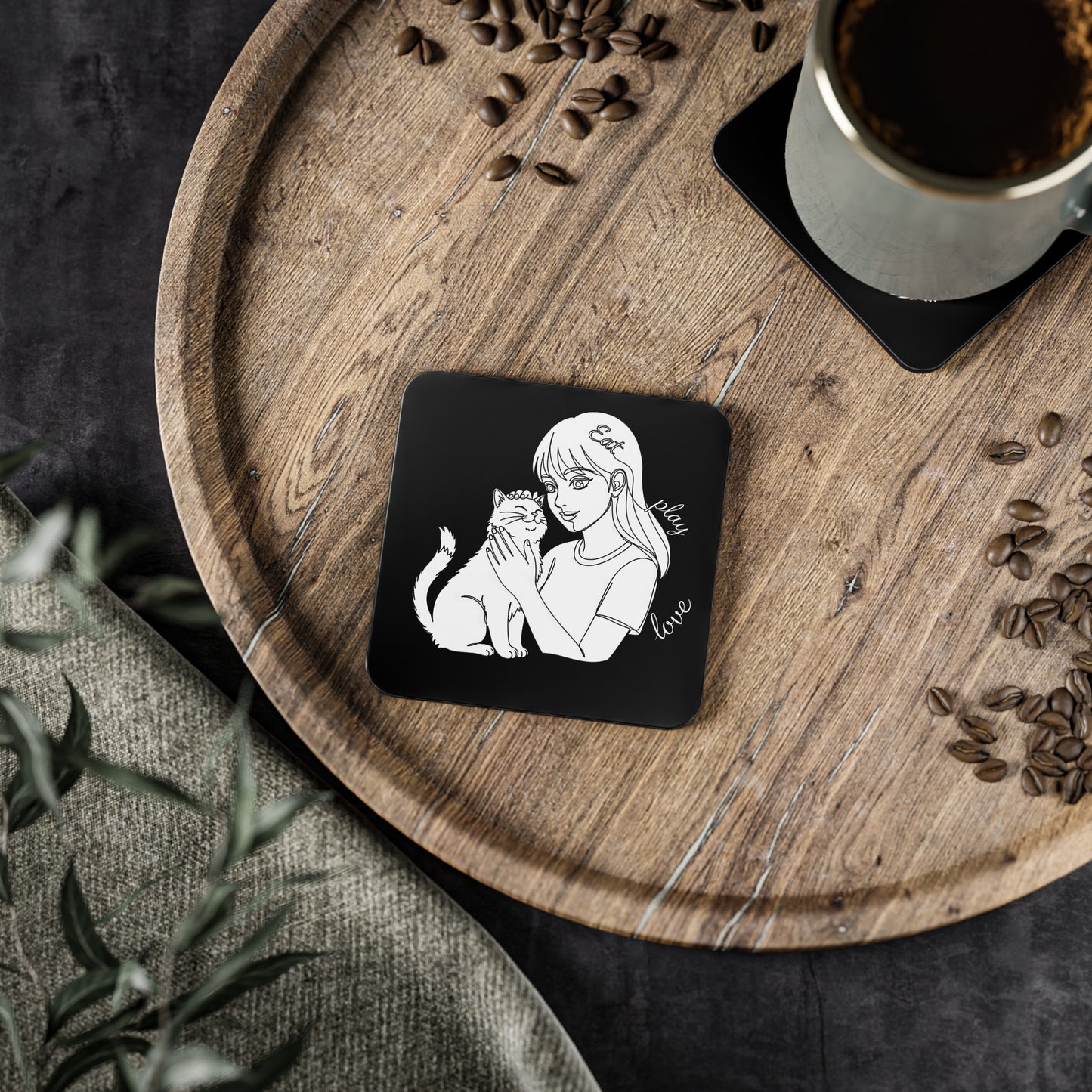 Cute Cat Coasters, Cat Lover Gifts, Home Decor, Drink Coasters, Pet Themed Decor, Animal Lover Gifts, Fun Coaster Set