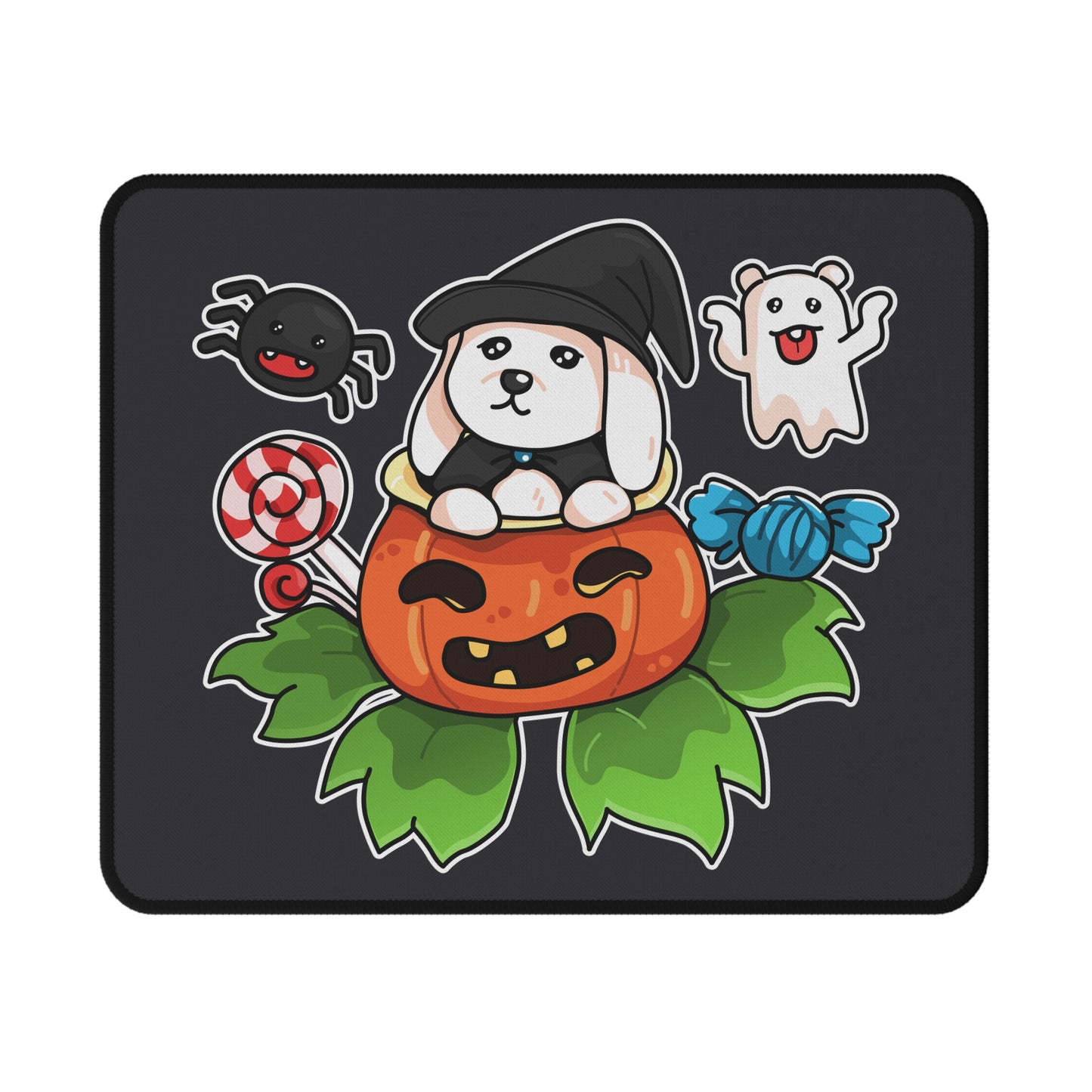 Halloween Cute Pumpkin Puppy Mouse Pad