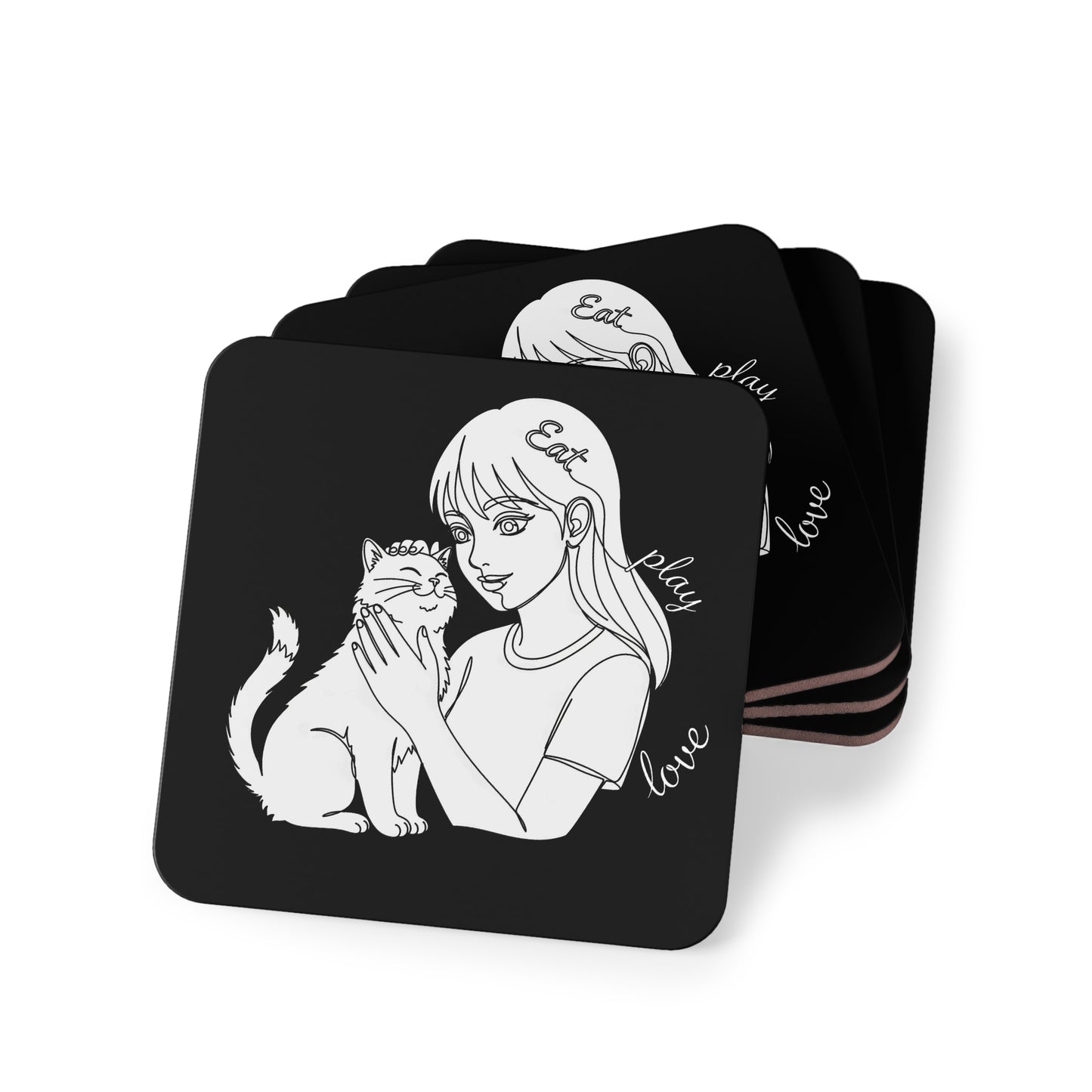 Cute Cat Coasters, Cat Lover Gifts, Home Decor, Drink Coasters, Pet Themed Decor, Animal Lover Gifts, Fun Coaster Set
